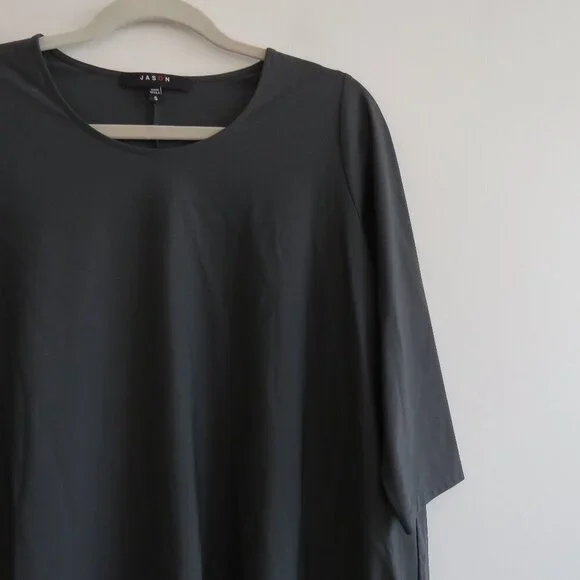 JASON Portofino Pocket Tunic Top in Dark Gray Lagenlook Minimalist - Size S - Picture 5 of 16